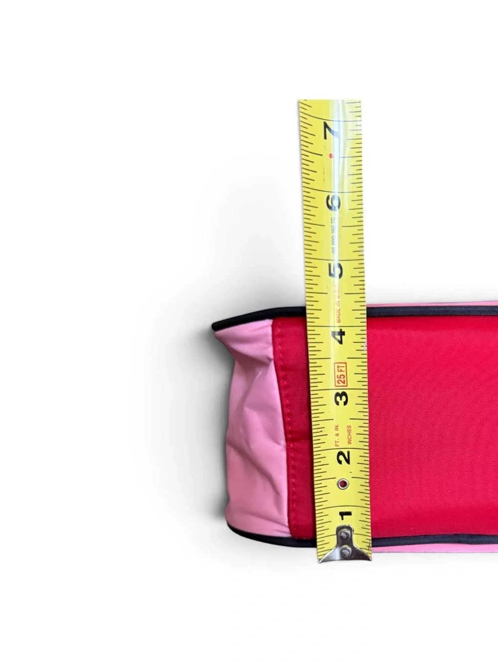 Go! Sac Nylon Shoulder Bag Hot Pink Light Pink Colorblock Retro
